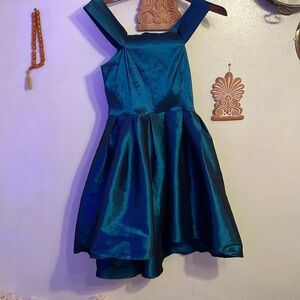 Girls Turquoise Minuet Medium Gown